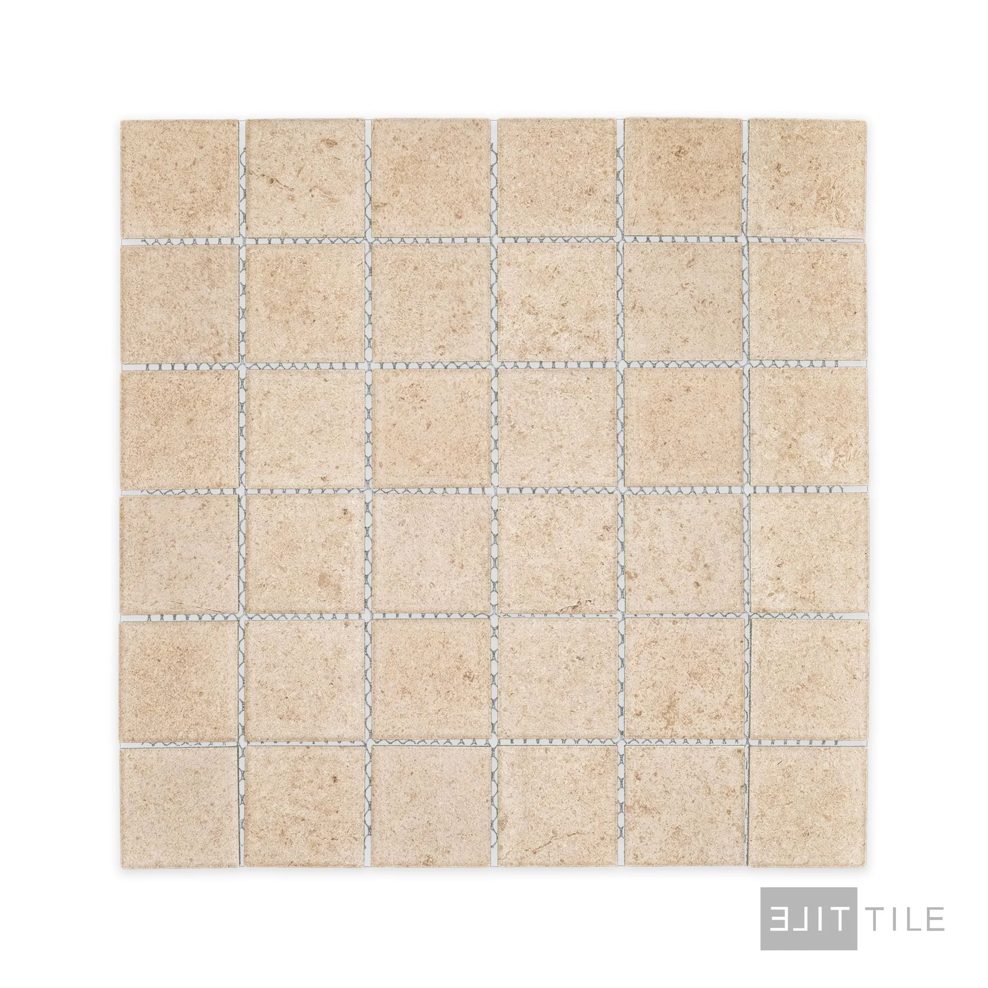 Richmond 2X2 Square Mosaic 12X12 Taupe Matte - Image 2
