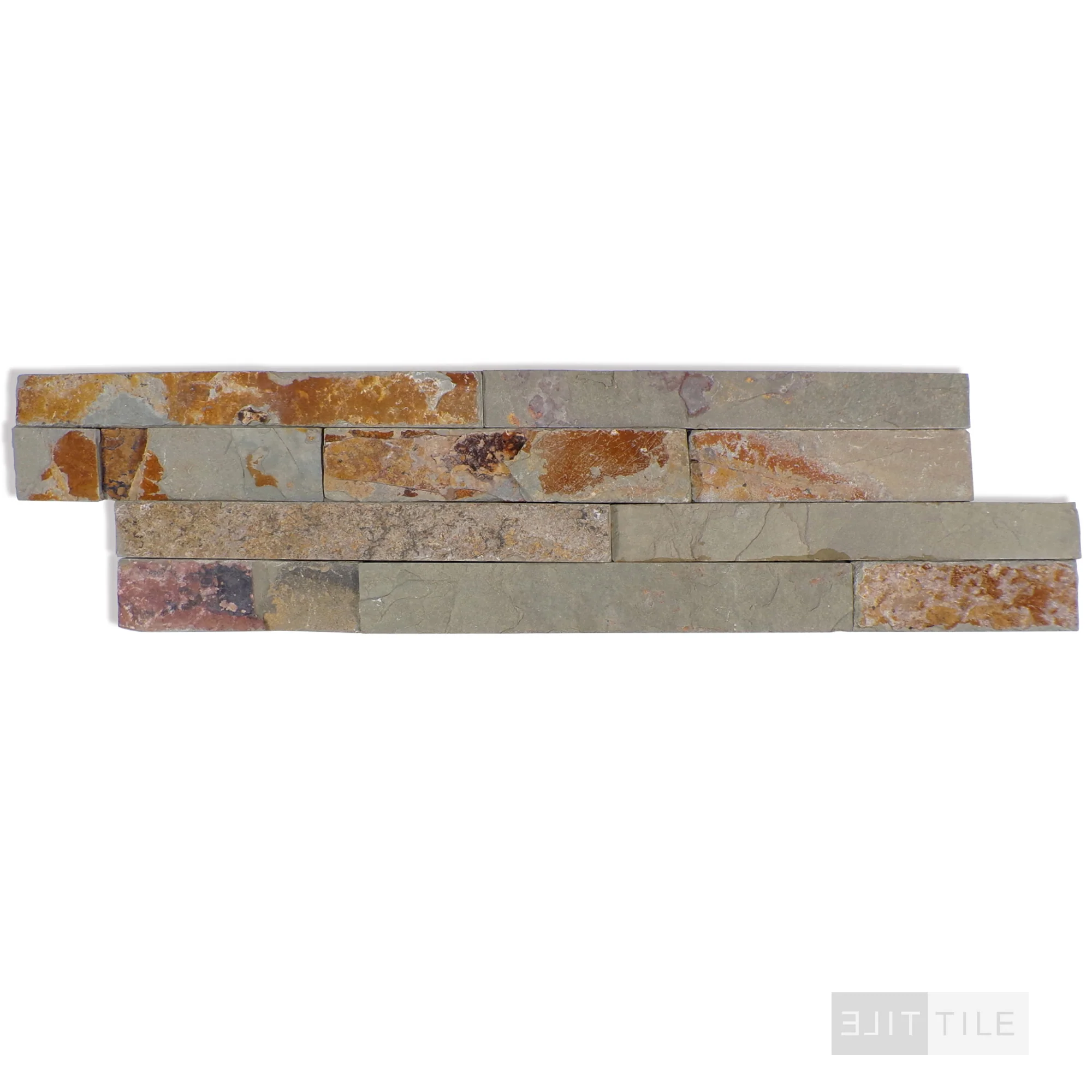 Rockmount Slate Stacked Stone Panel 6X24 California Gold Splitface - Image 3