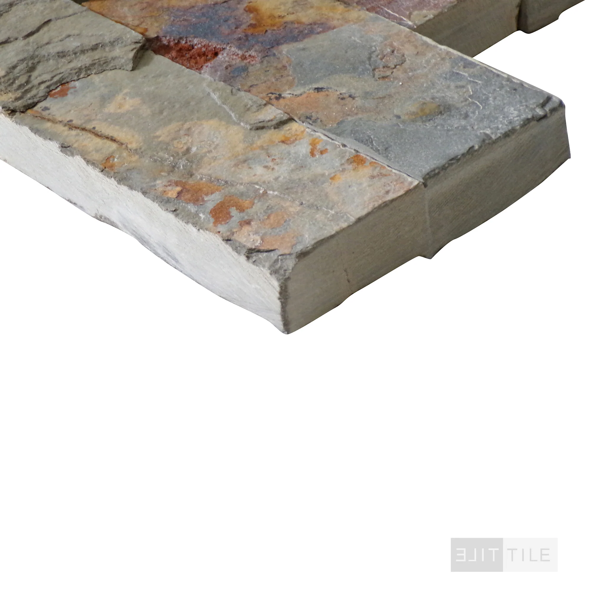 Rockmount Slate Stacked Stone Panel 6X24 California Gold Splitface - Image 4