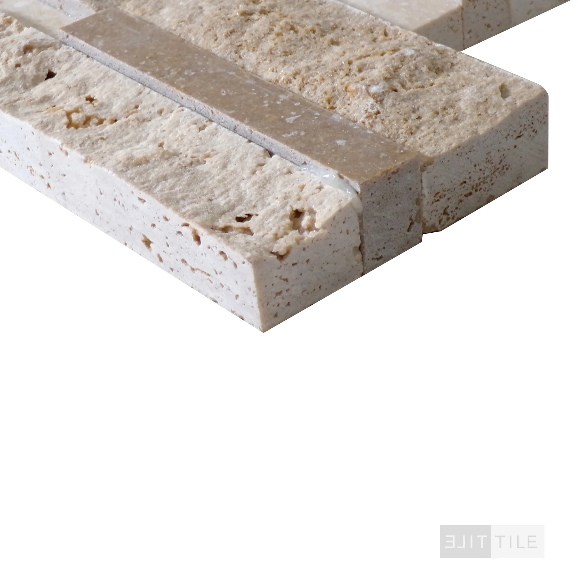 Rockmount Travertine Stacked Stone Panel 6X24 Casa Blend Multi Finish - Image 4