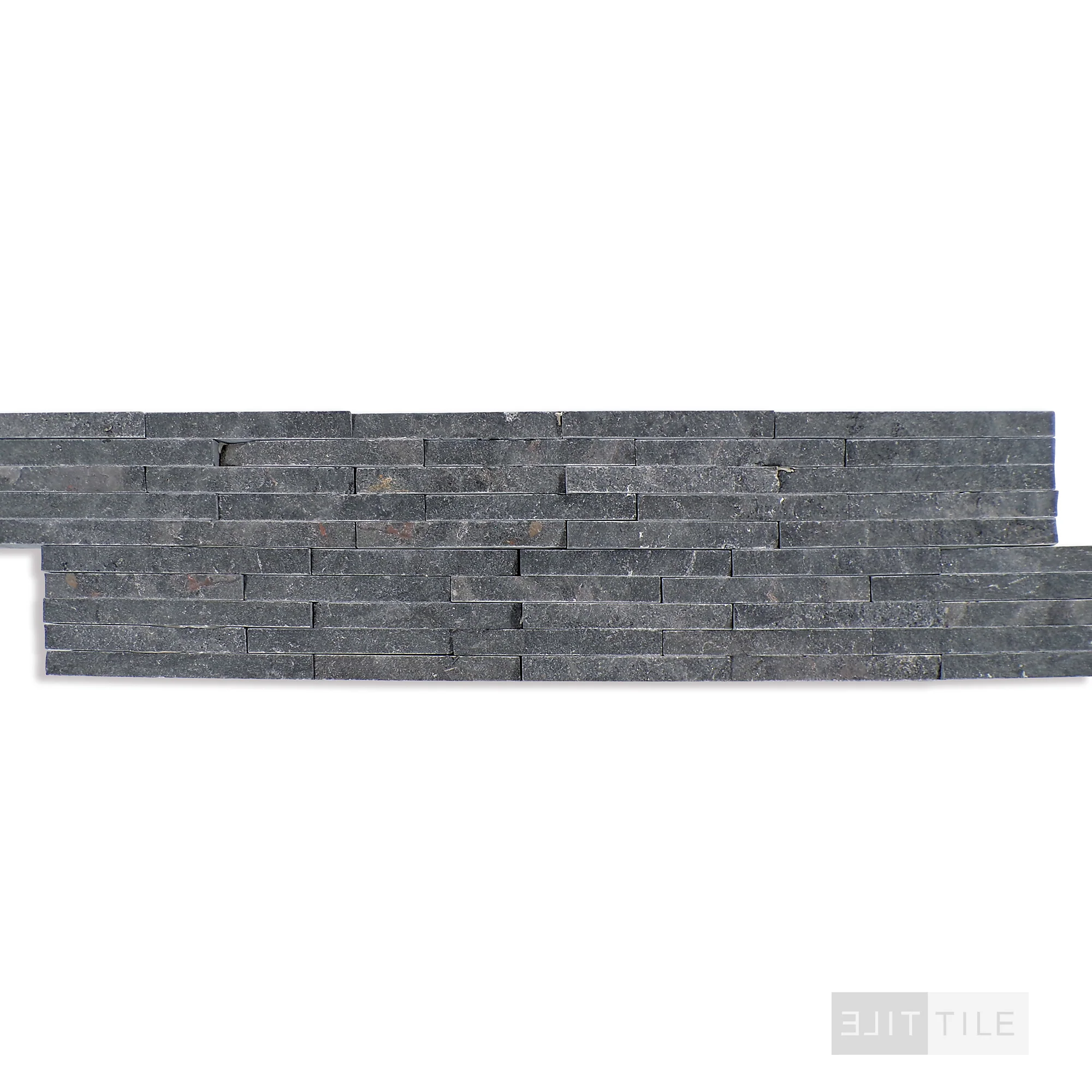 Rockmount Marble Stacked Stone Panel 6X24 Charcoal Splitface - Image 3