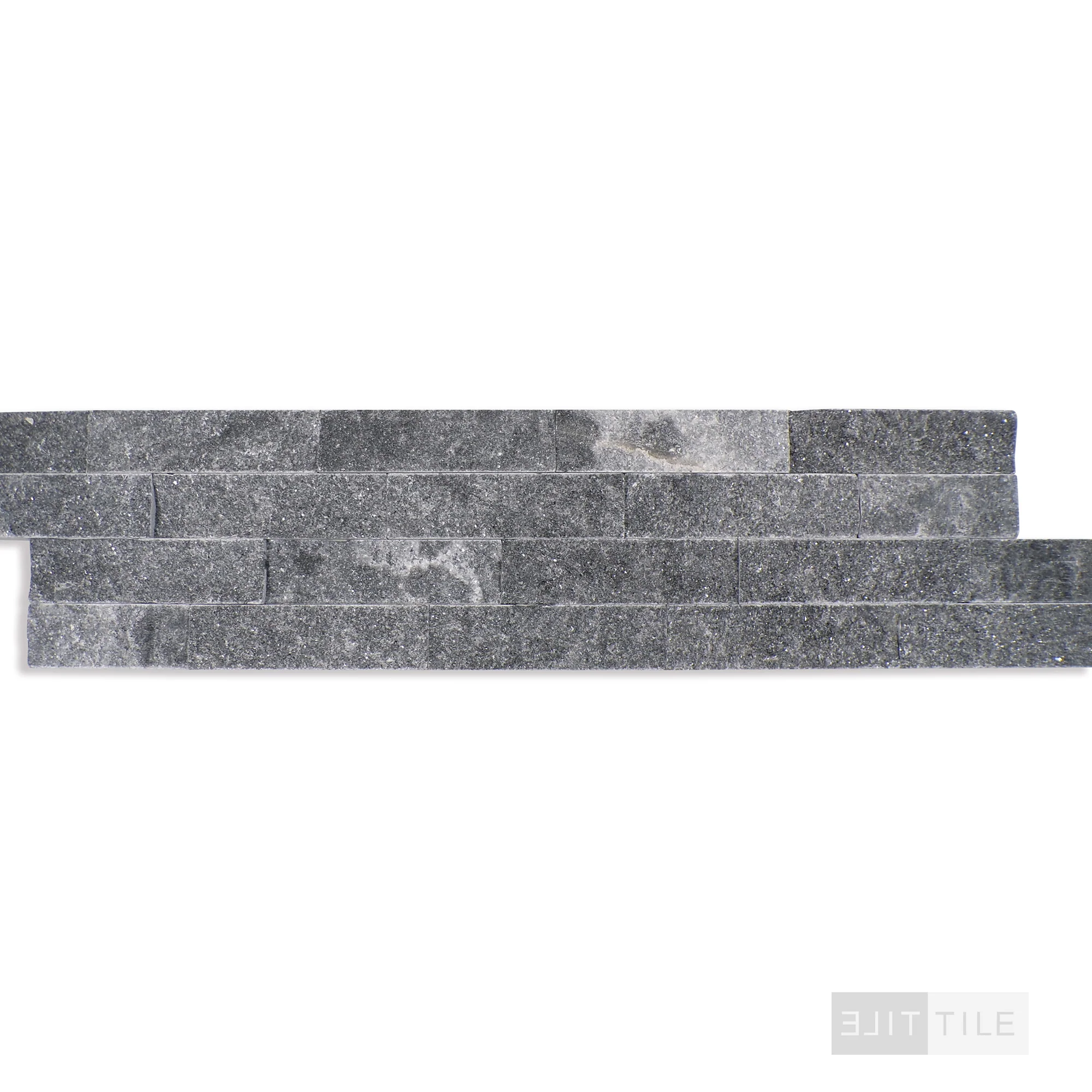 Rockmount Marble Stacked Stone Panel 6X24 Cosmic Black Splitface - Image 3