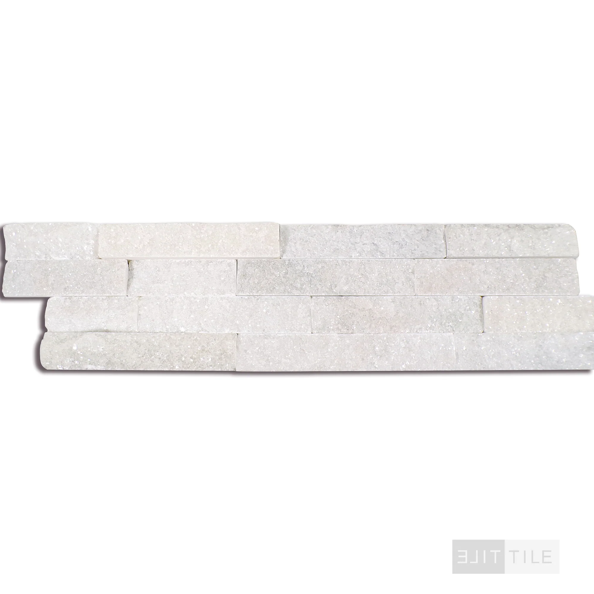 Rockmount Marble Stacked Stone Panel 6X24 Cosmic White Splitface - Image 3