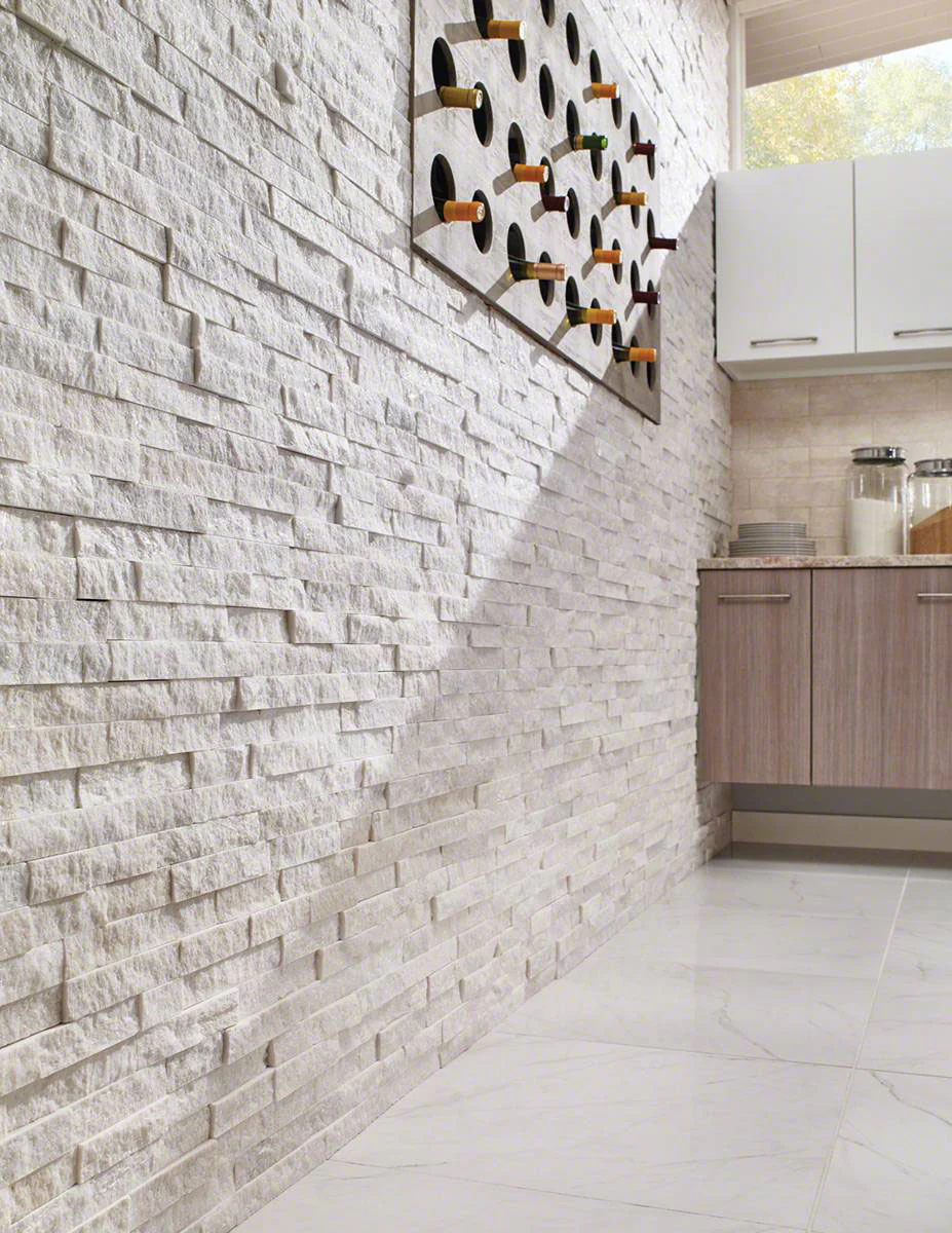 Rockmount Marble Ledger Panel 6X24 White Splitface - Image 2