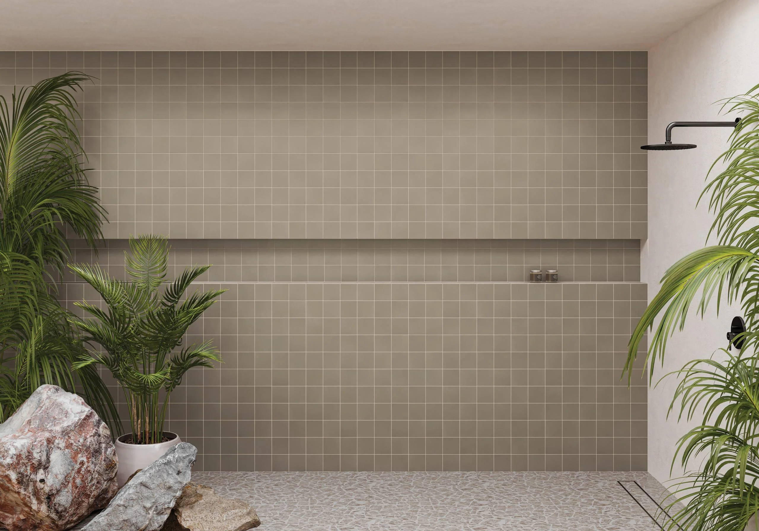 Sahara 4X4 Square Mosaic Matte 11.75X11.75 Taupe - Image 2
