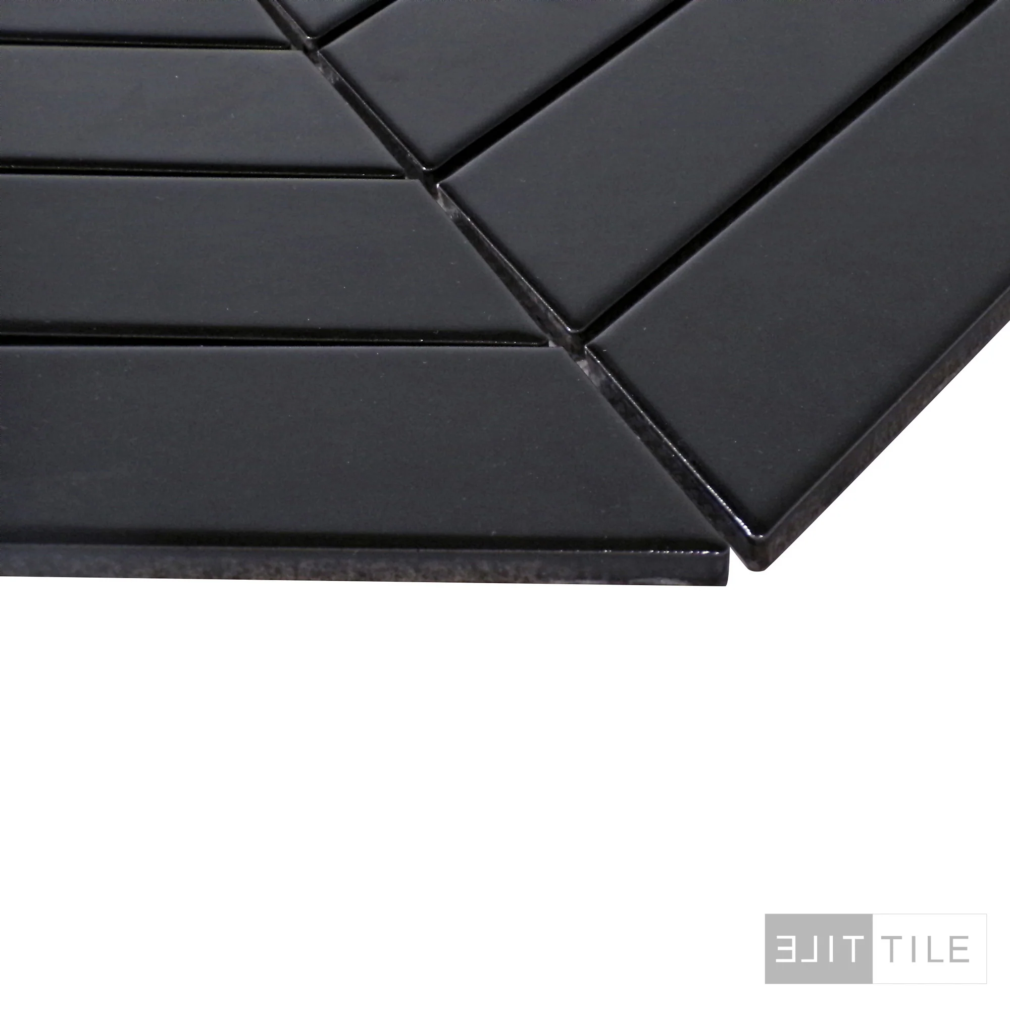 Shapes Porcelain Mosaic 9X13 Black Matte - Image 3