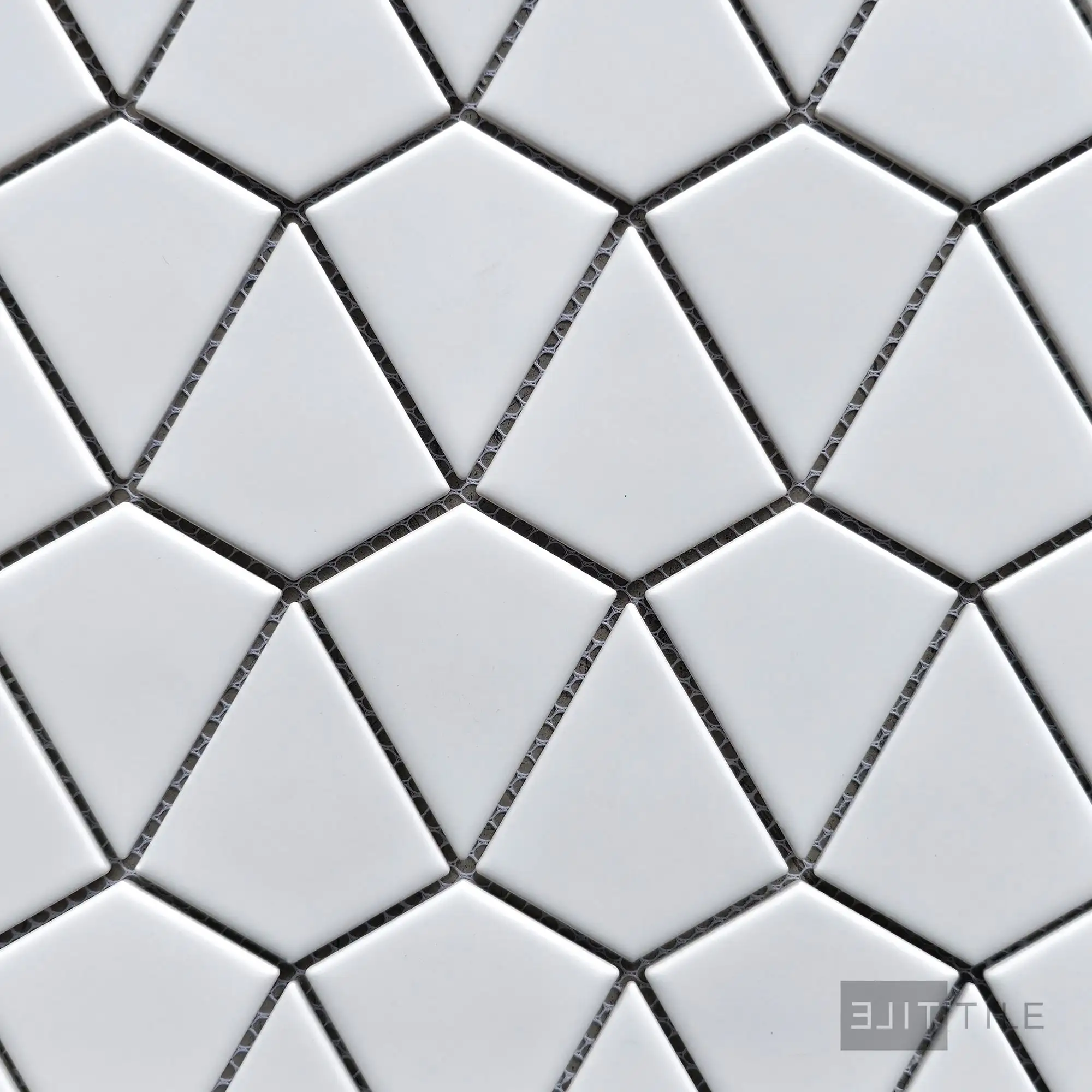 Shapes Dragonscale Porcelain Mosaic 10.6X11.93 White Matte