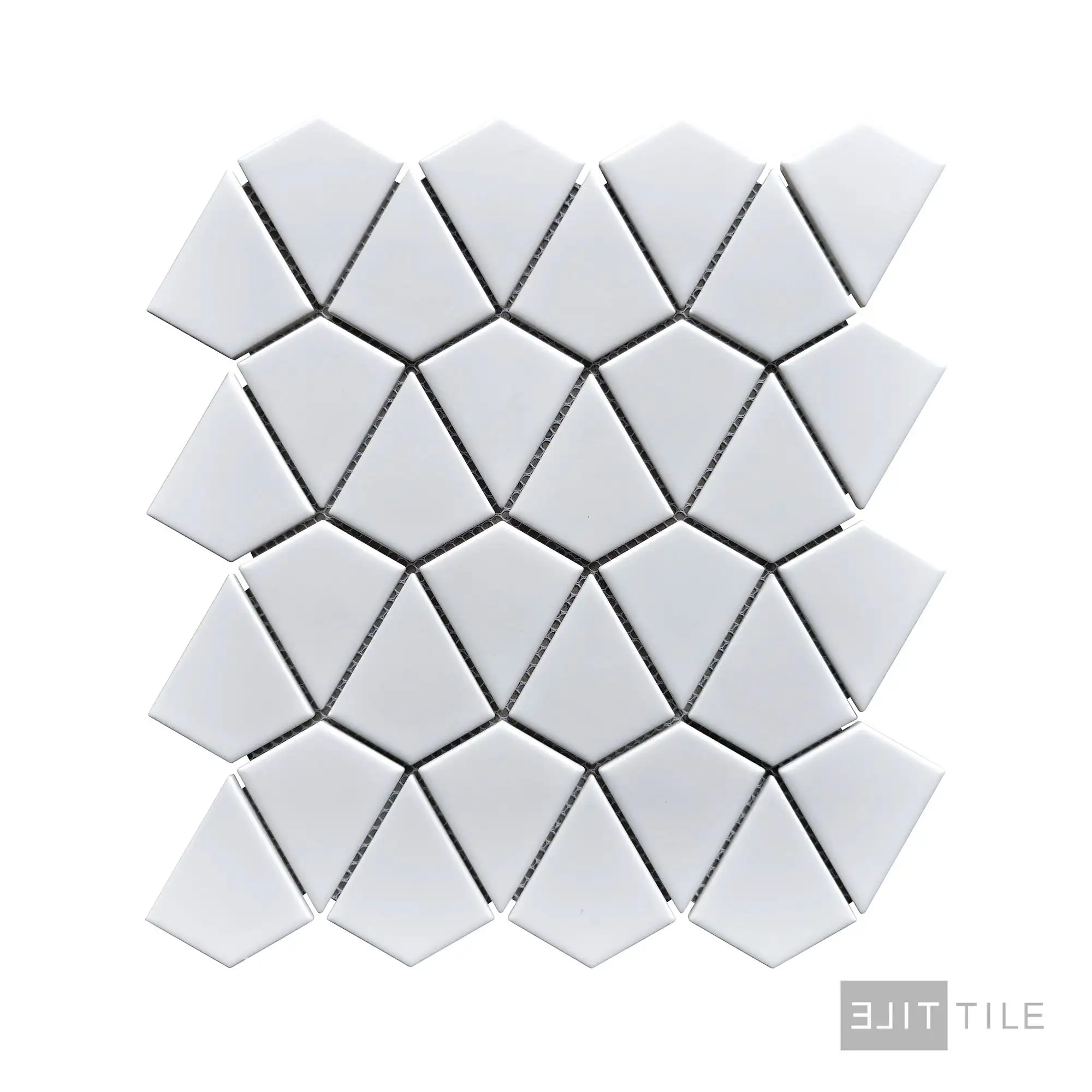 Shapes Dragonscale Porcelain Mosaic 10.6X11.93 White Matte - Image 2