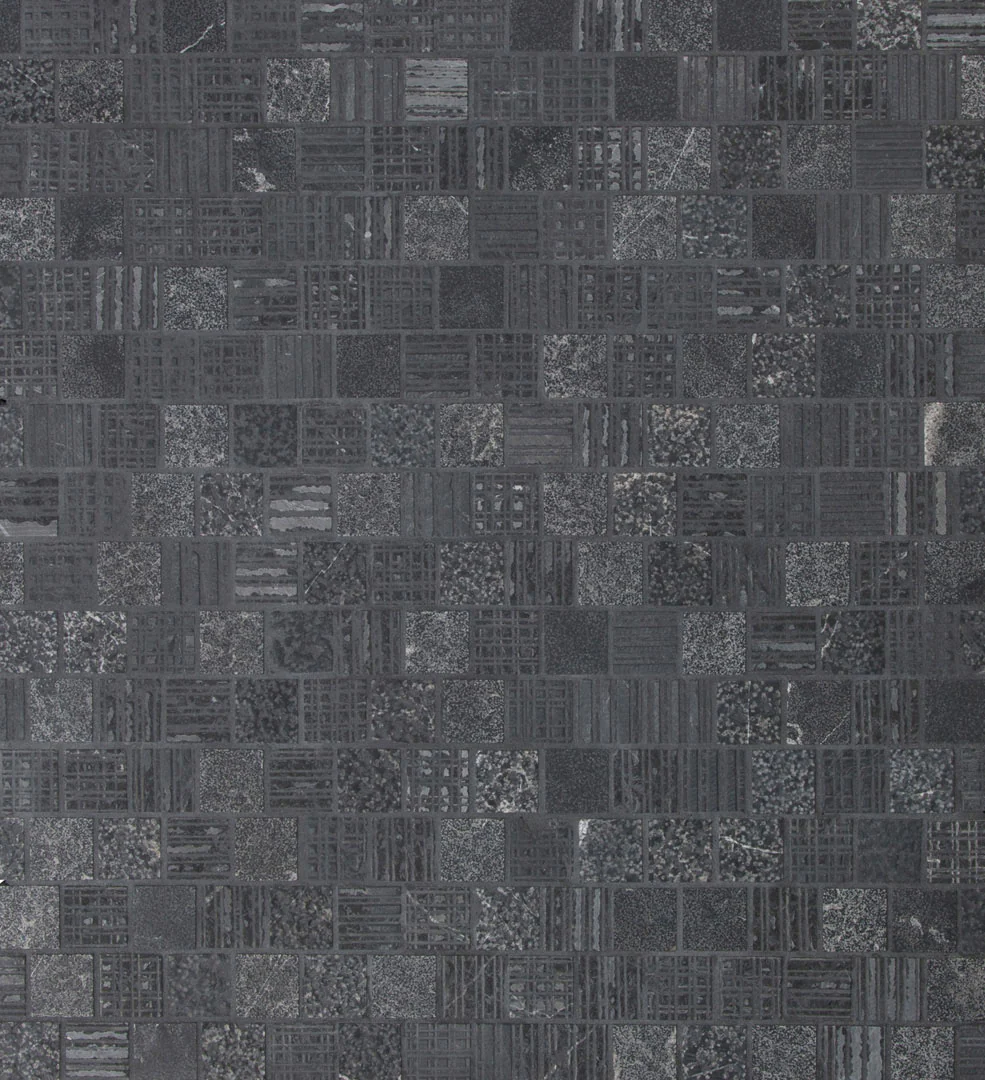 Shift Shuffle Square Mosaic 12X12 Charcoal Textured