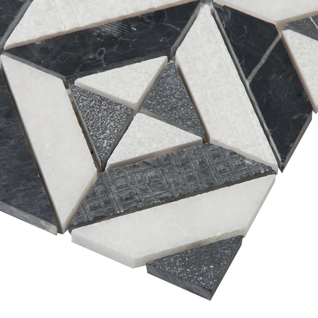 Shift Matrix Mosaic 12X12 Charcoal/White Textured - Image 3