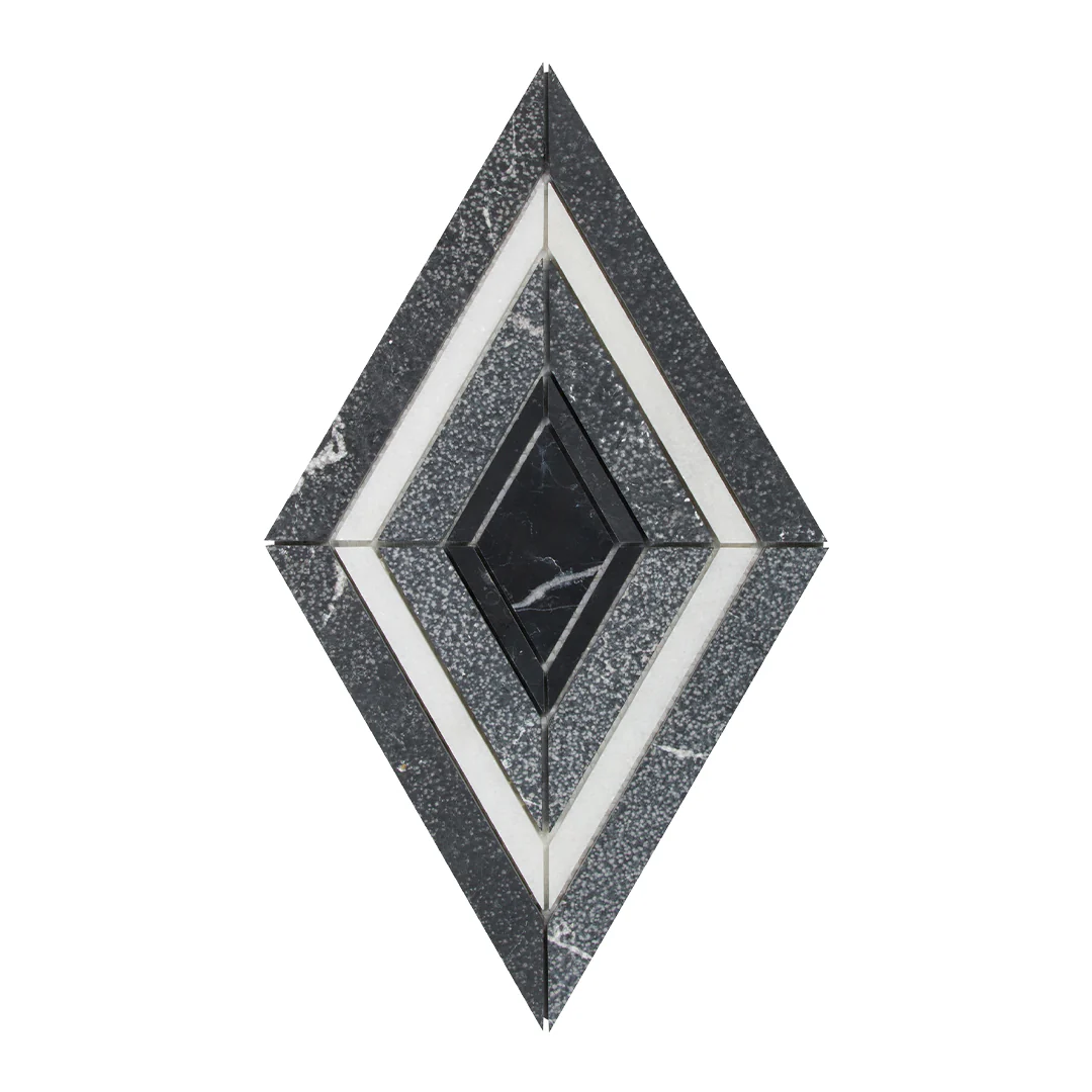 Shift Solitaire Mosaic 12X12 Charcoal/White Textured - Image 2