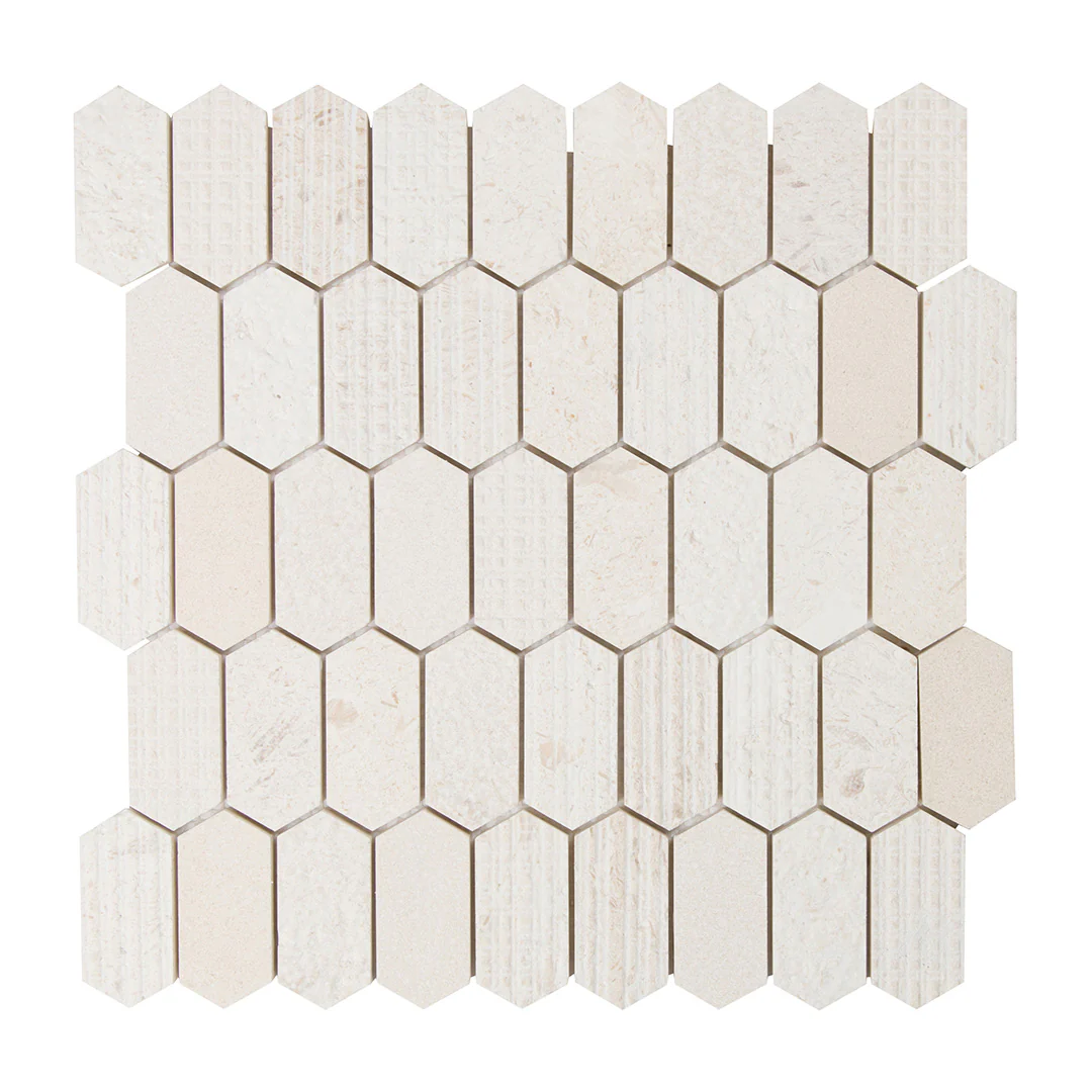 Shift Picket Mosaic 13X13 Cream Textured - Image 3