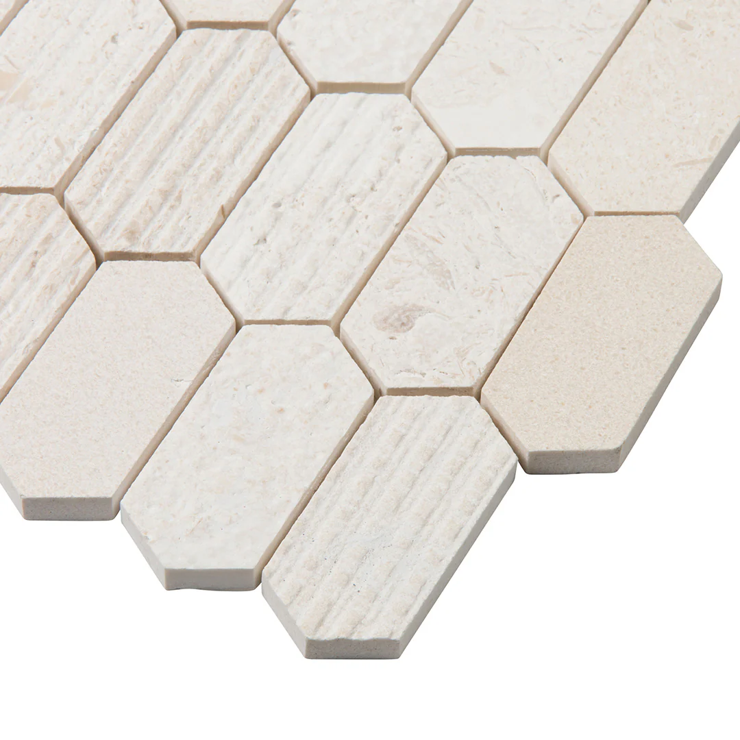 Shift Picket Mosaic 13X13 Cream Textured - Image 4