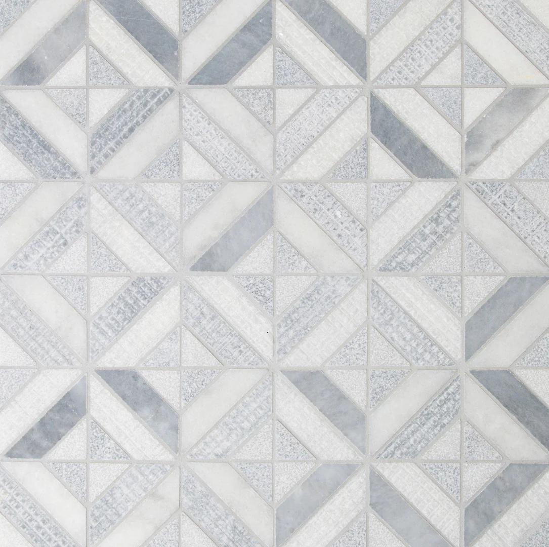 Shift Matrix Mosaic 12X12 Grey/White Textured