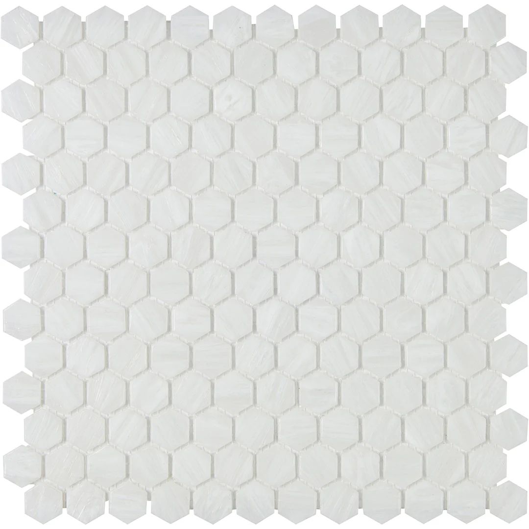 Shimmer Hexagon Mosaic 12X12 Ocean Foam Textured - Image 3