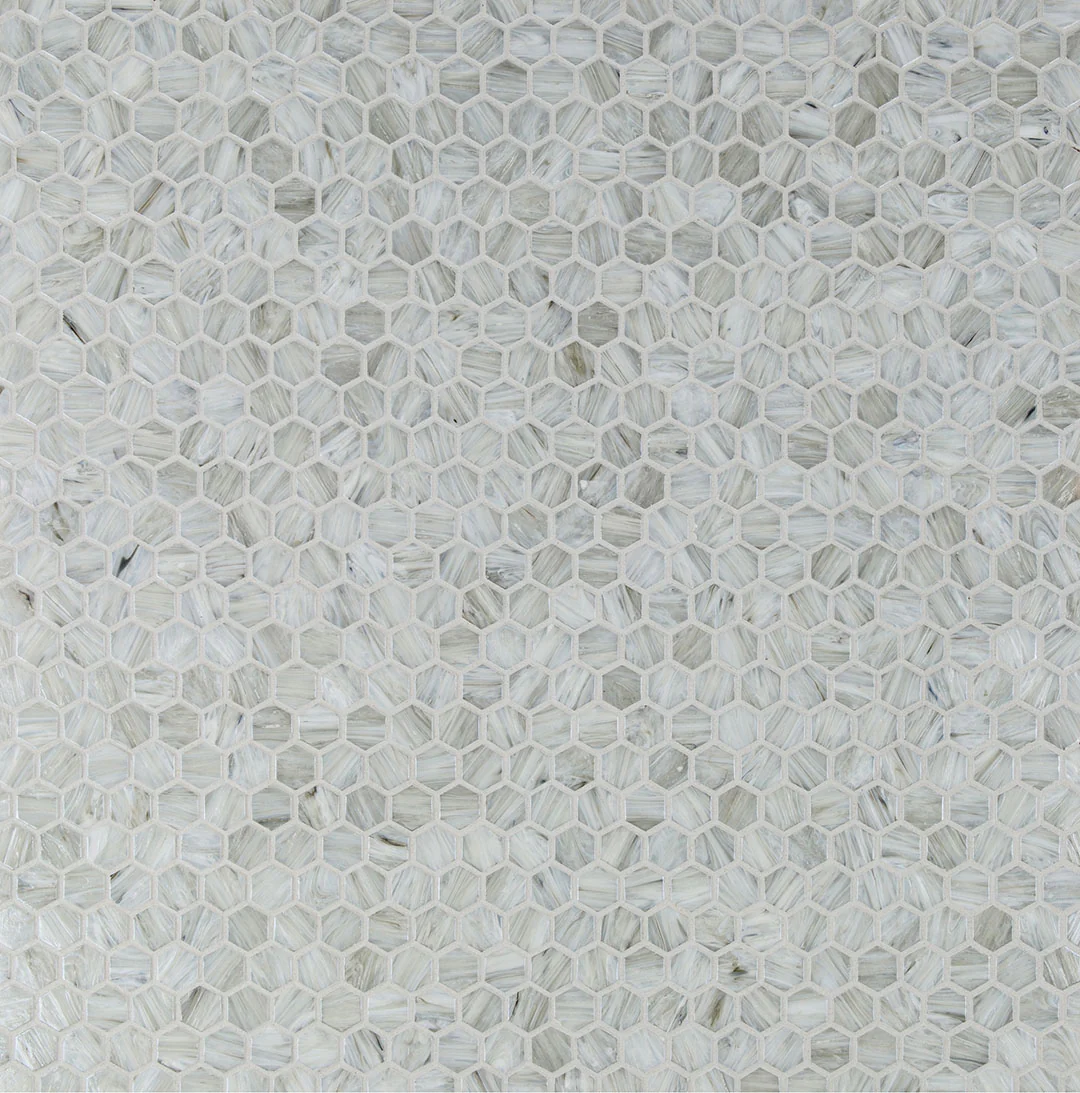 Shimmer Hexagon Mosaic 12X12 Sand Dunes Textured
