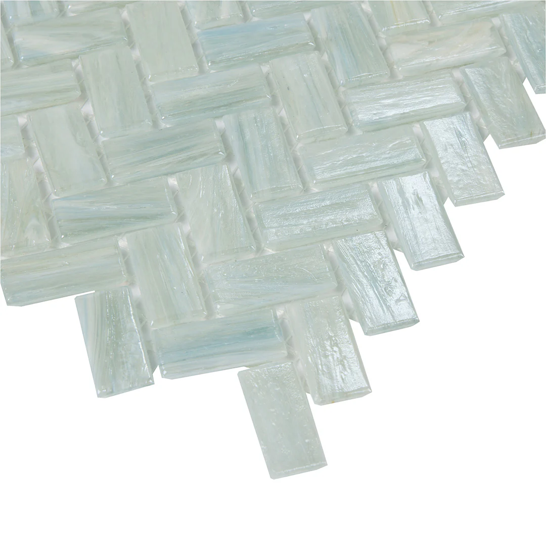 Shimmer Herringbone Mosaic 12X12 Waters Edge Textured - Image 4