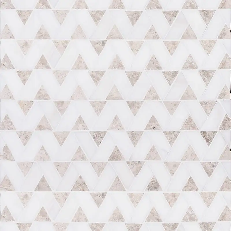 Silver Clouds Marble Monte Mosaic 12-3/8X12-3/8 Silver Shadow Snow White Honed