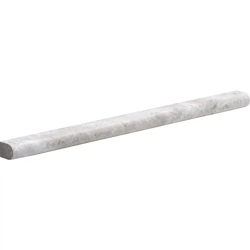 Silver Clouds Marble Pencil Liner 0.5X12 Silver Clouds Polished