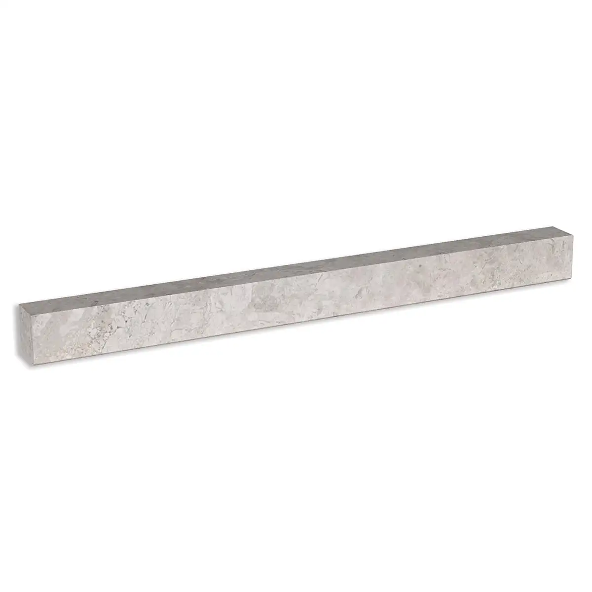 Silver Shadow Marble Flat Iron Molding 1X12 Silver Shadow Honed