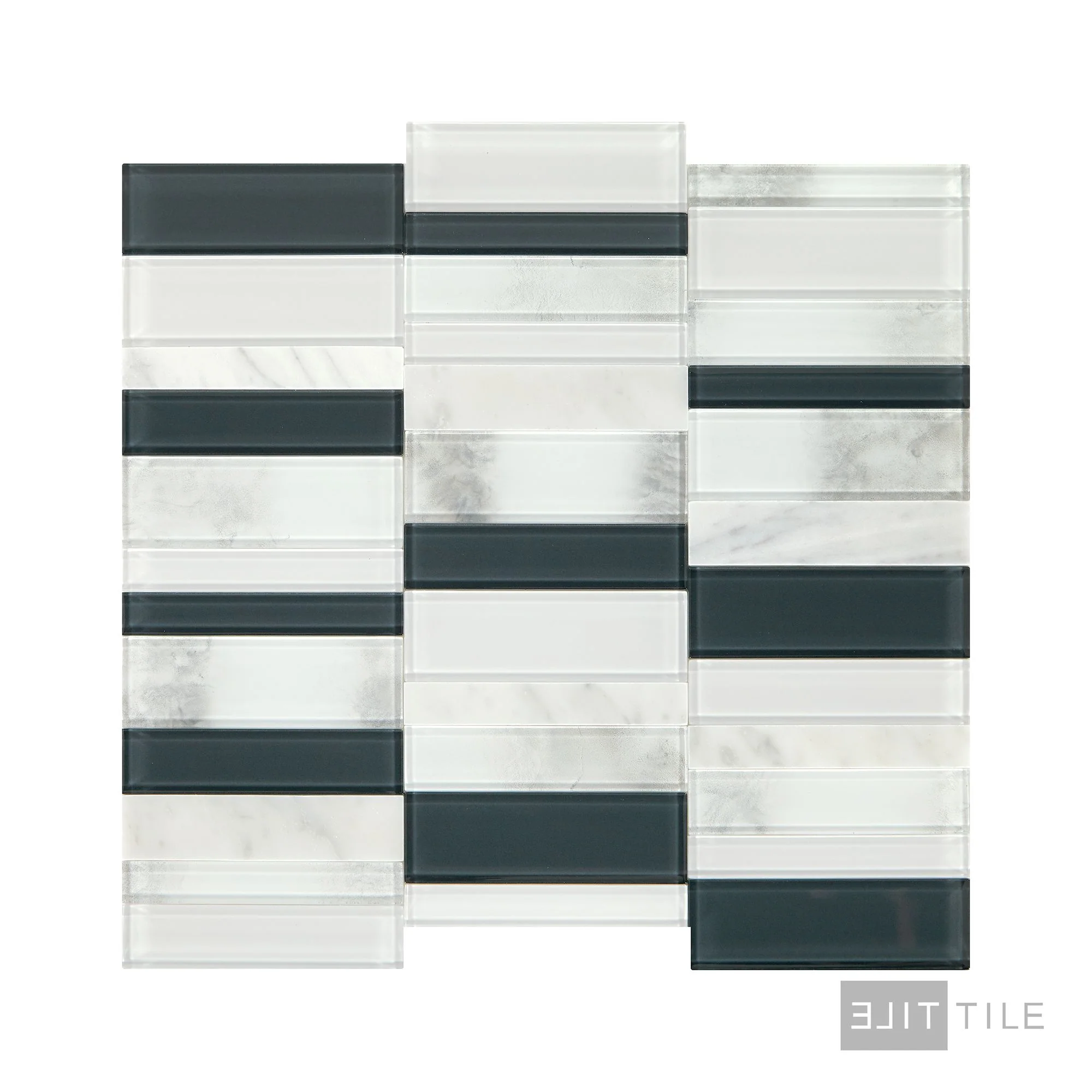 Simplystick Mosaix 4 Natural Stone Mosaic 12X11 Carrara White And Glass Blend Polished - Image 2