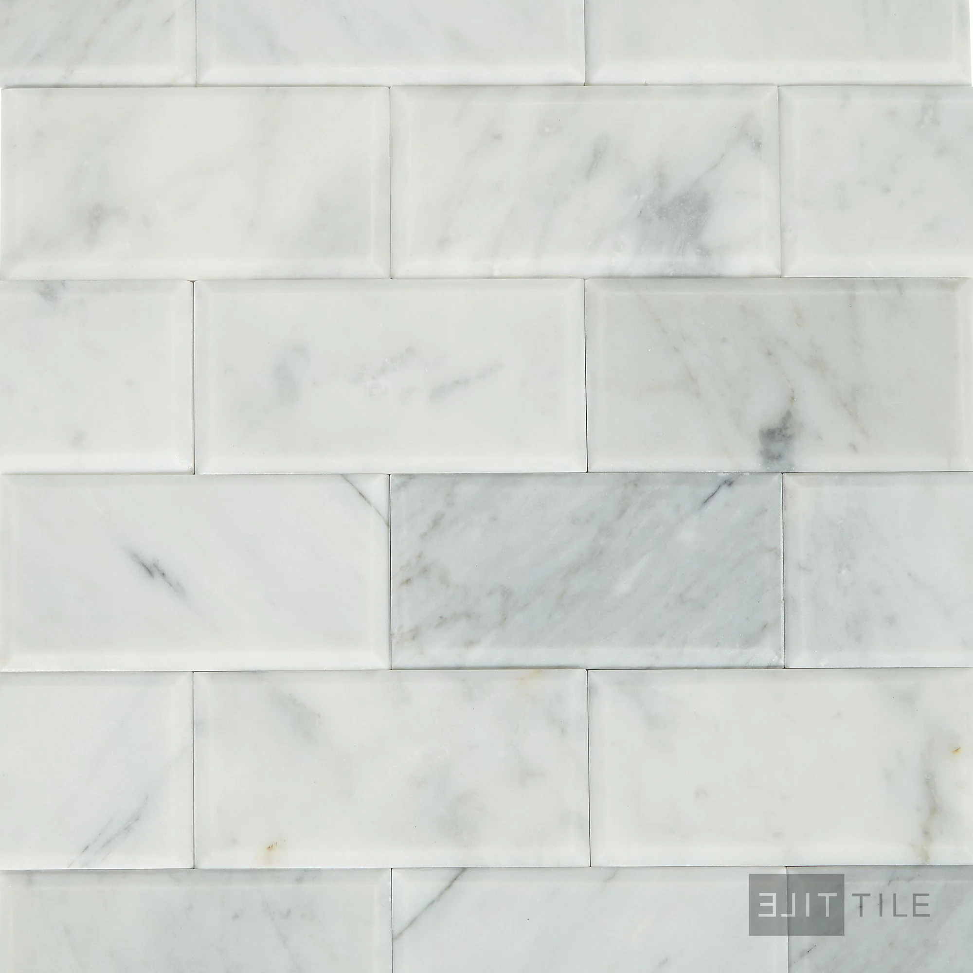 Simplystick Mosaix 2X4 Natural Stone Mosaic 12X12 Carrara White Honed