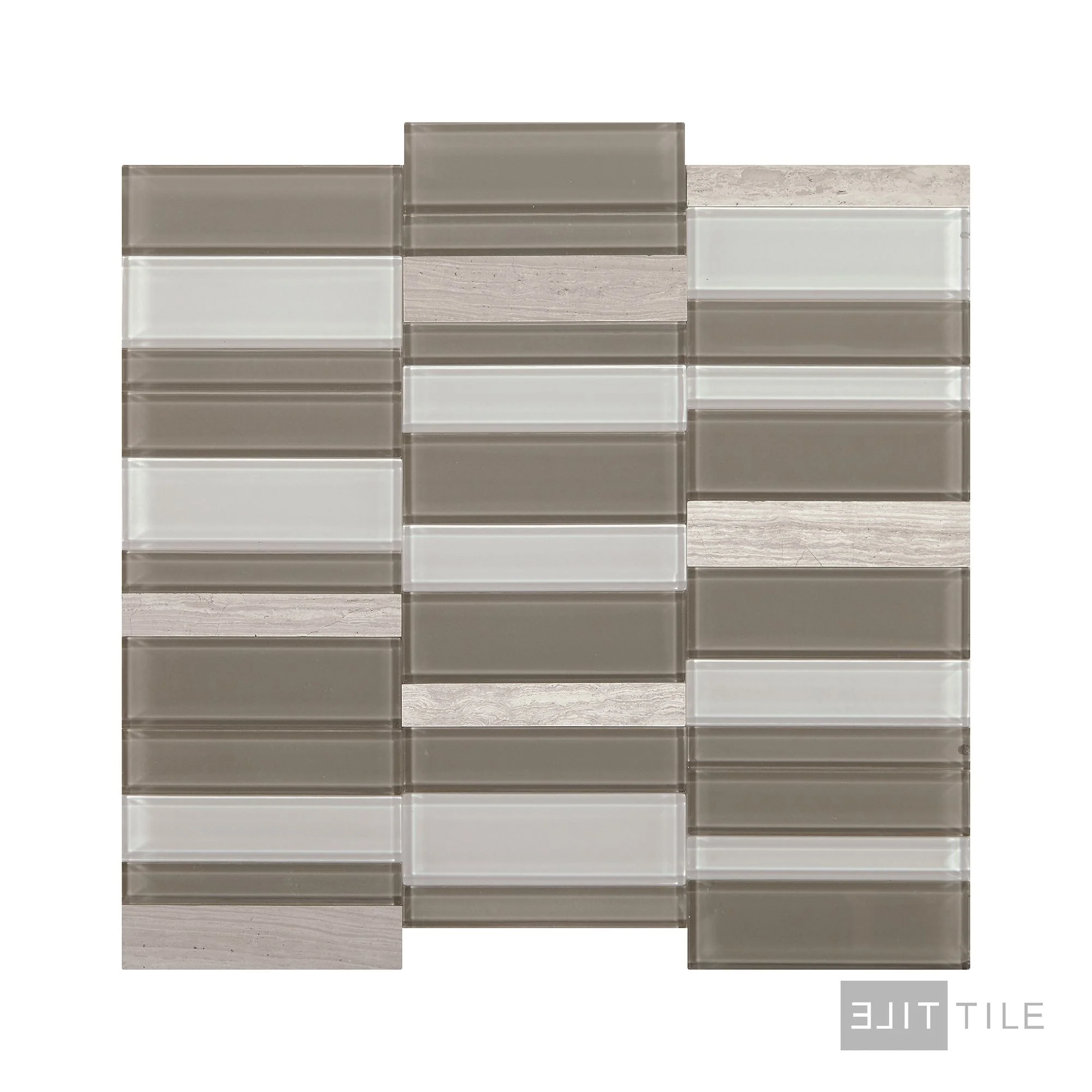 Simplystick Mosaix 4 Natural Stone Mosaic 12X11 Chenille White And Glass Blend Honed - Image 3