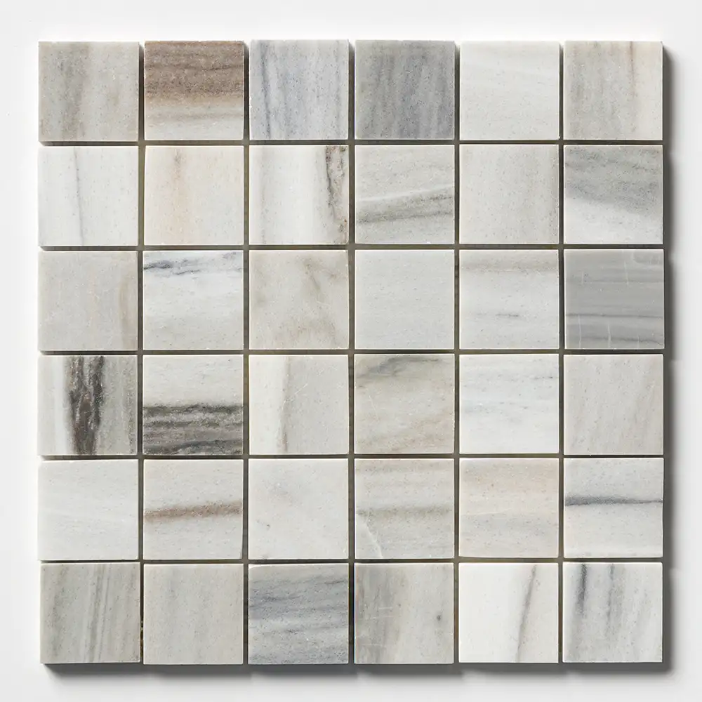 Skyline Honed Marble 2X2 Square Mosaic 12X12 Verona Honed - Image 2
