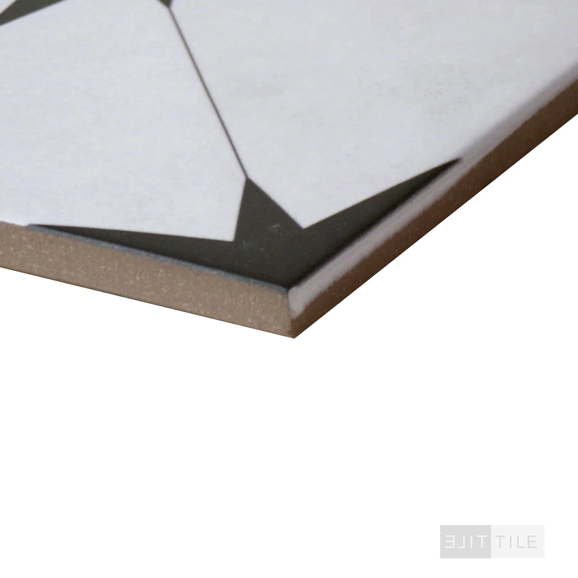 Starburst Porcelain 8.7X8.7 Llevant Black Matte - Image 4