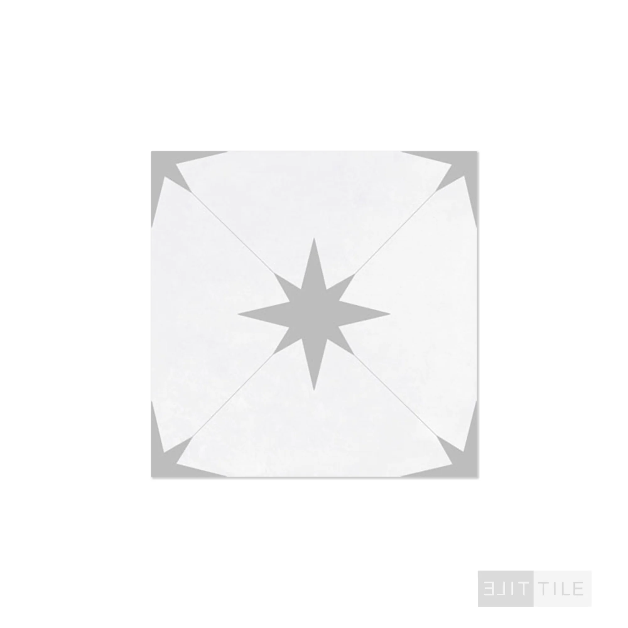 Starburst Porcelain 8.7X8.7 Llevant Grey Matte - Image 3