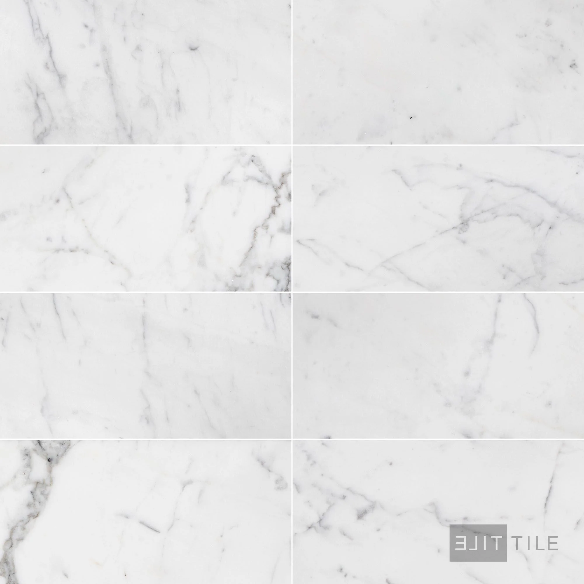 Statuary White Marble 12X24 Honed