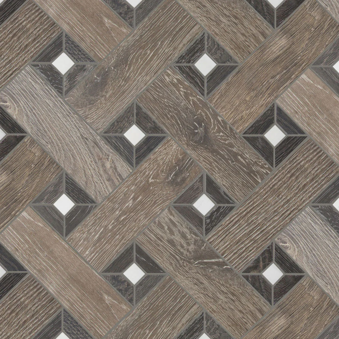 Sterling Row Tailor Made Mosaic 12X12 Charcoal Natural