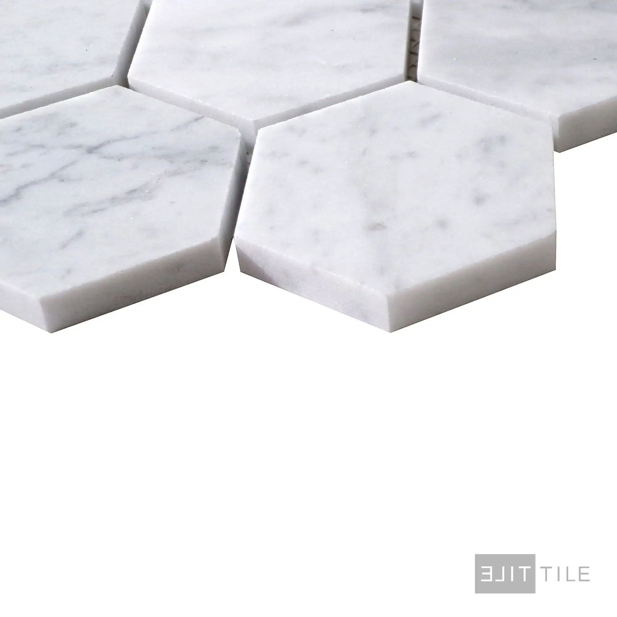 Sto-Re 2-1/2X2-1/2 Hexagon Marble Mosaic 10X11 Carrara Polished - Image 3