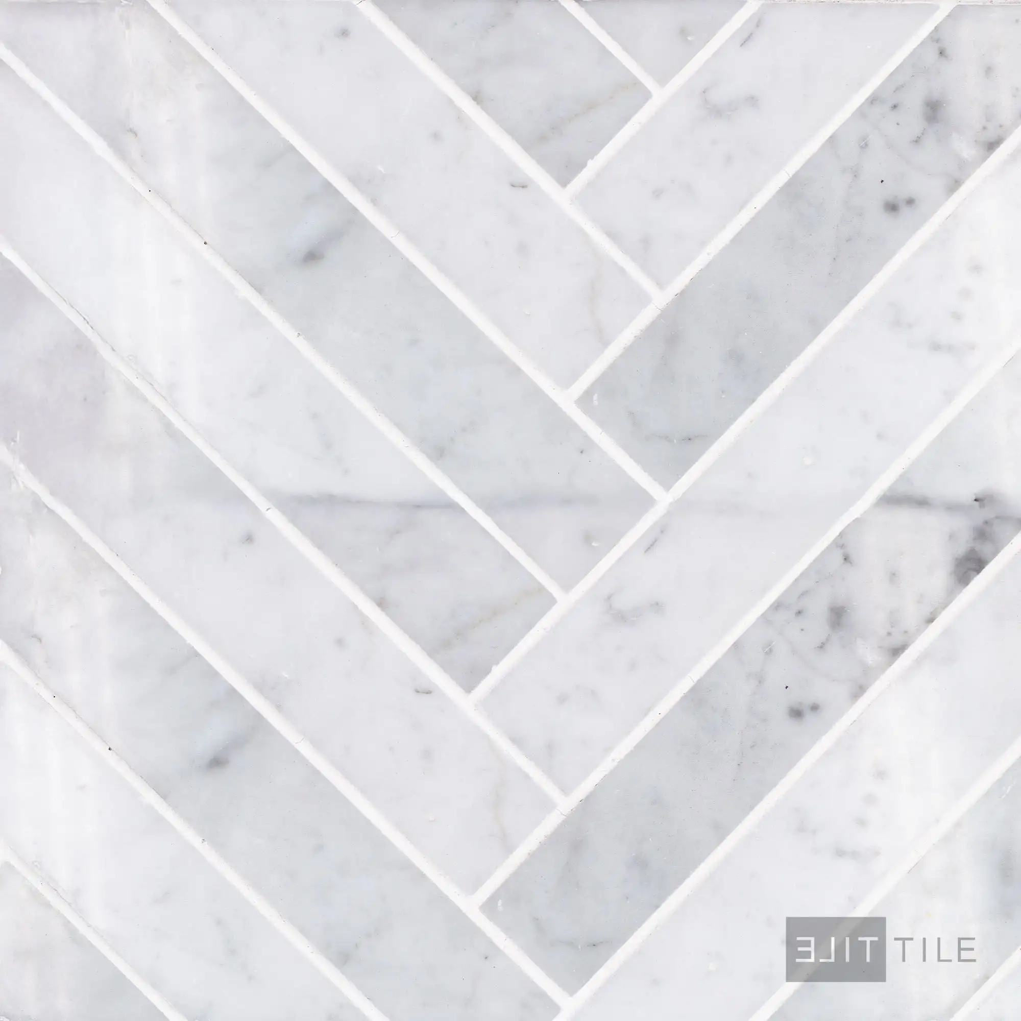Sto-Re 1-1/2X9 Herringbone Marble Mosaic 10X12 Carrara Polished