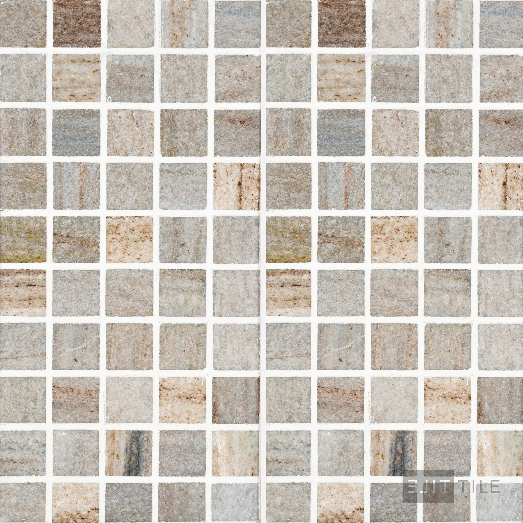 Sto-Re 1-1/8X1-1/8 Square Marble Mosaic 12X12 Ocean White Polished