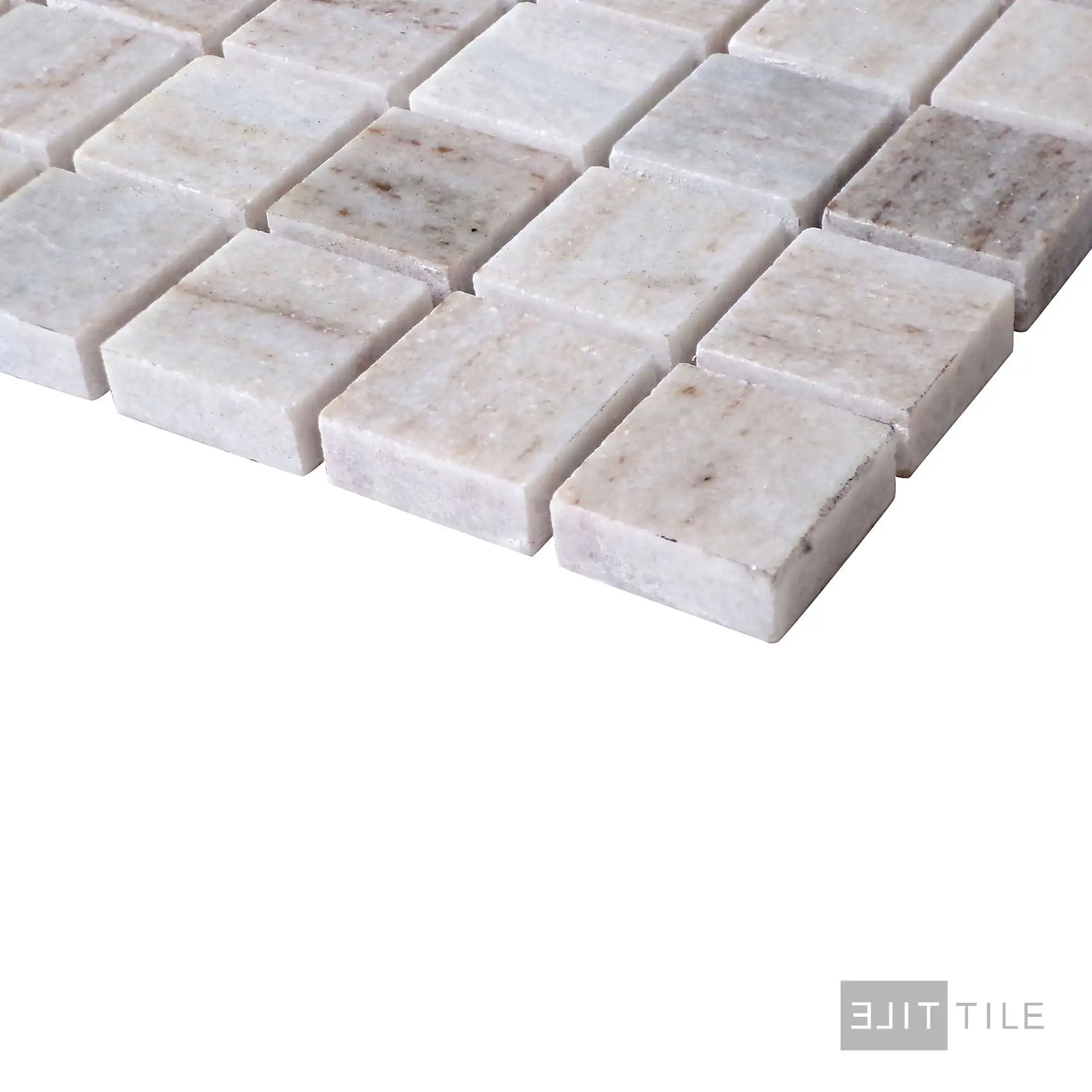 Sto-Re 1-1/8X1-1/8 Square Marble Mosaic 12X12 Ocean White Polished - Image 3