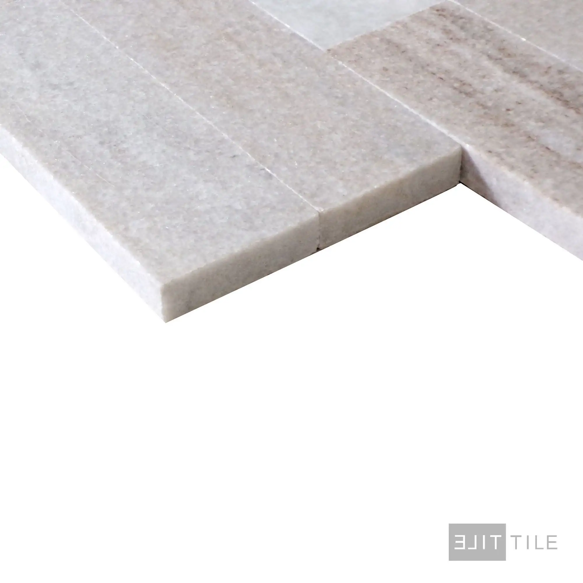 Sto-Re Culture Pattern Marble Mosaic 6X24 Ocean White Polished - Image 3
