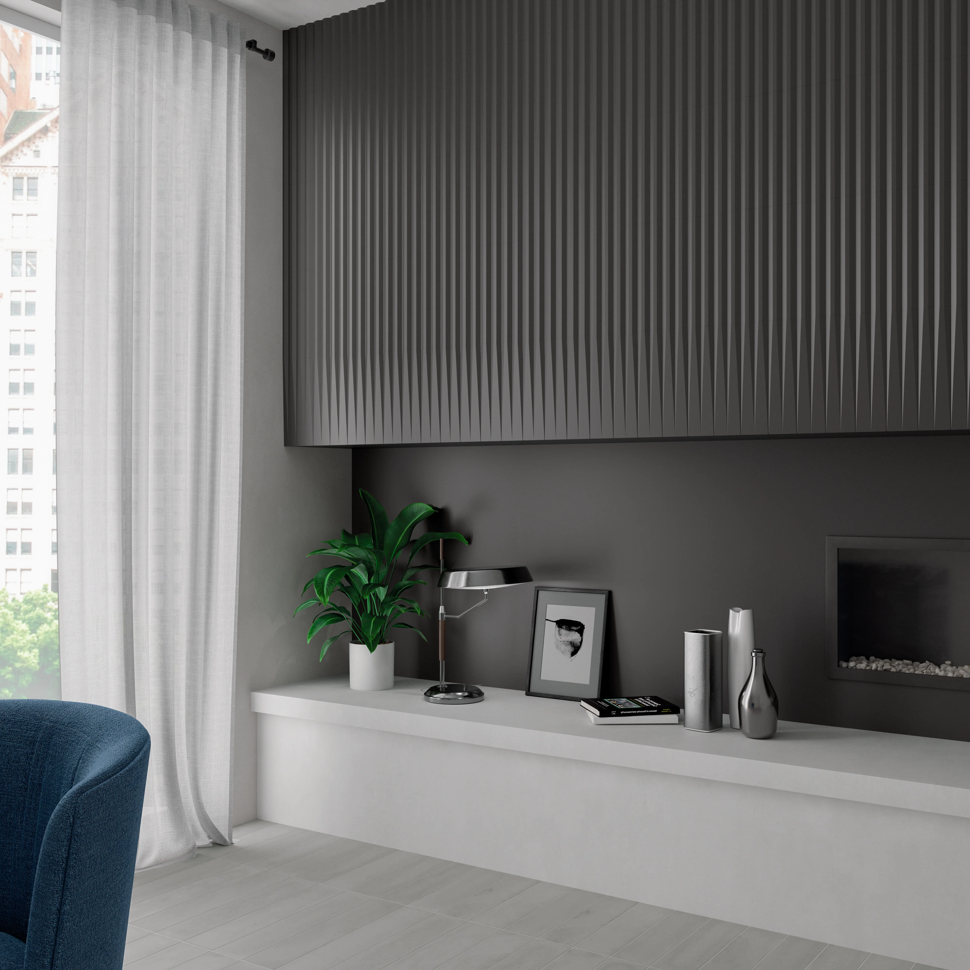 Stripes Matte 3X12 Graphite - Image 2