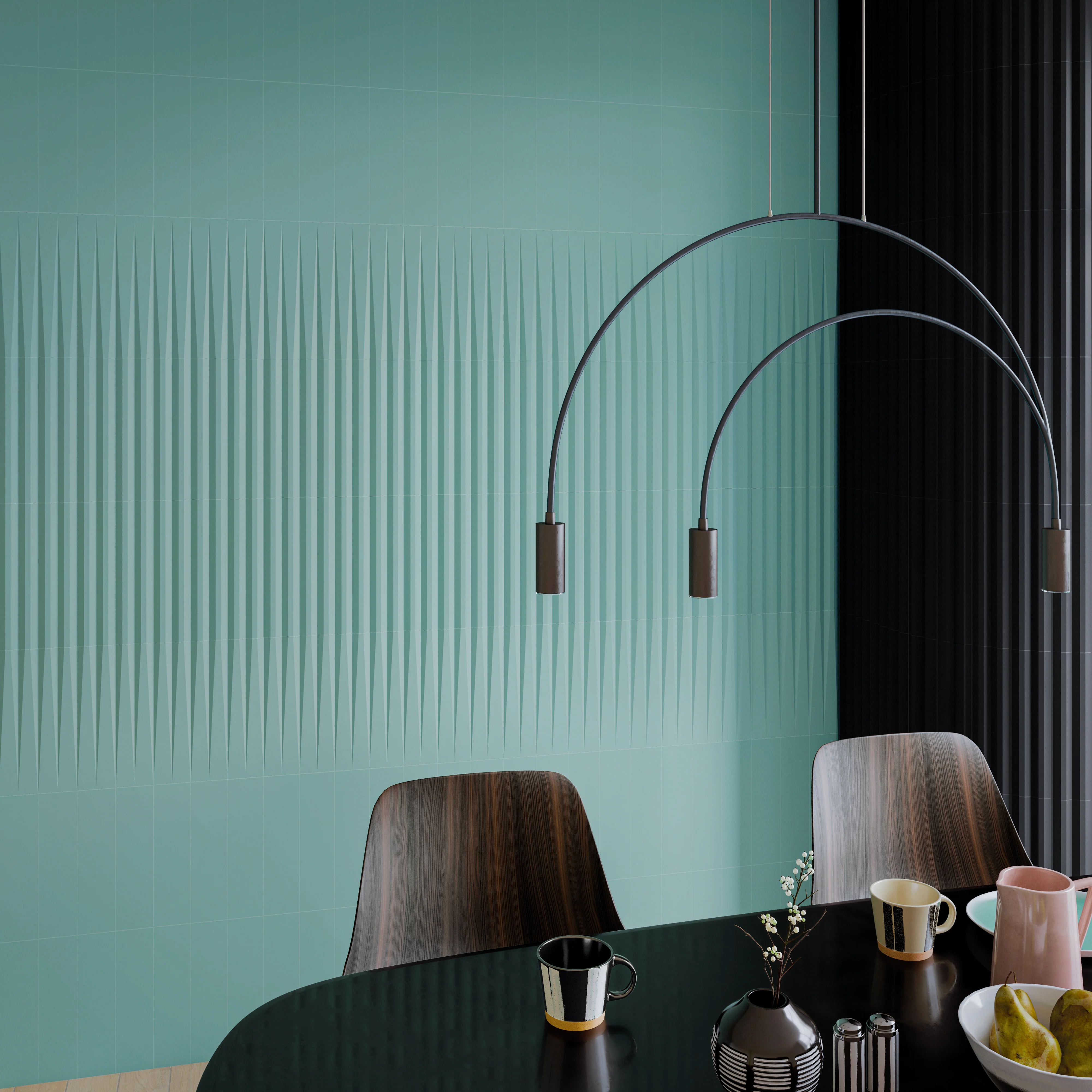 Stripes Matte 3X12 Teal - Image 2