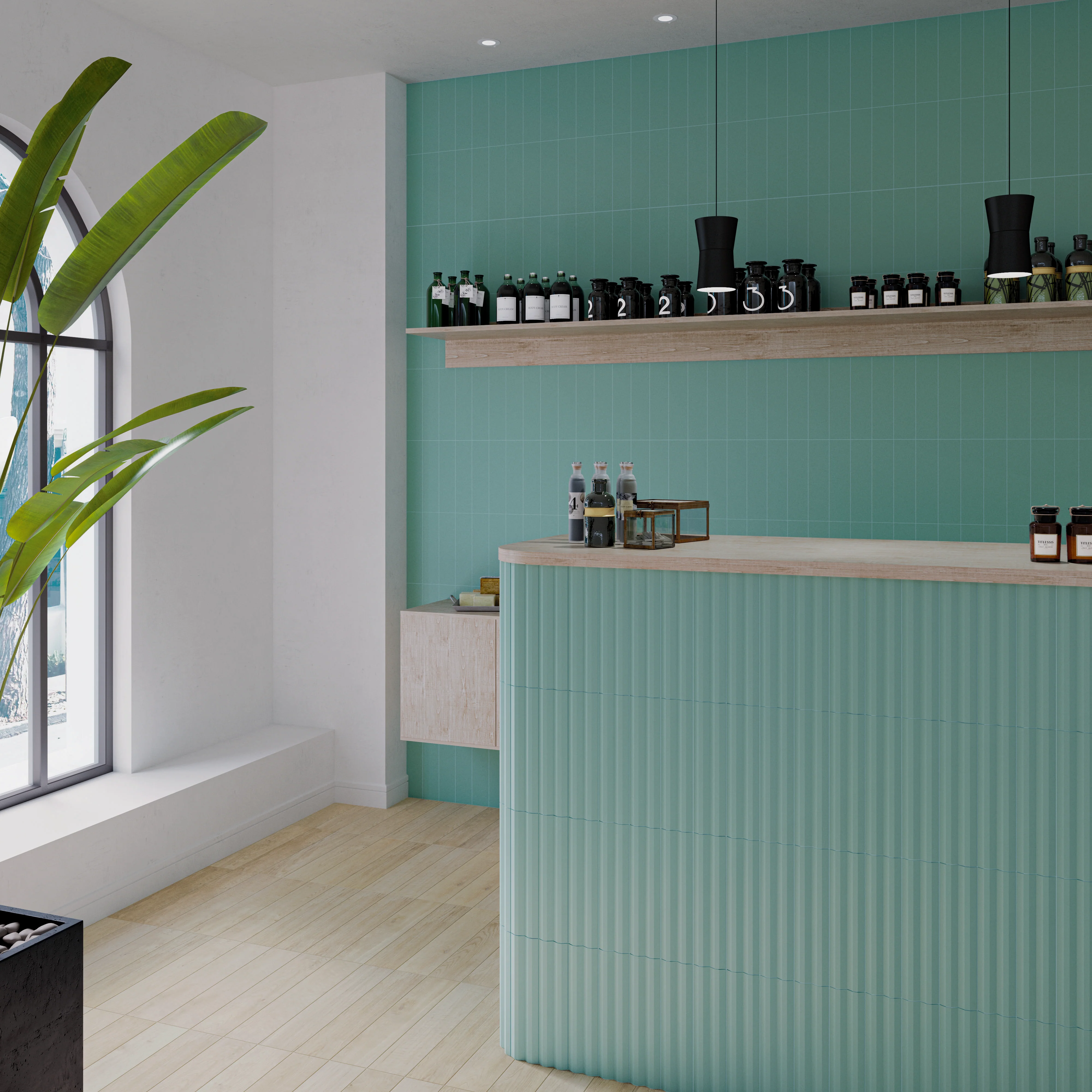 Stripes Liso XL Matte 3X12 Teal - Image 2