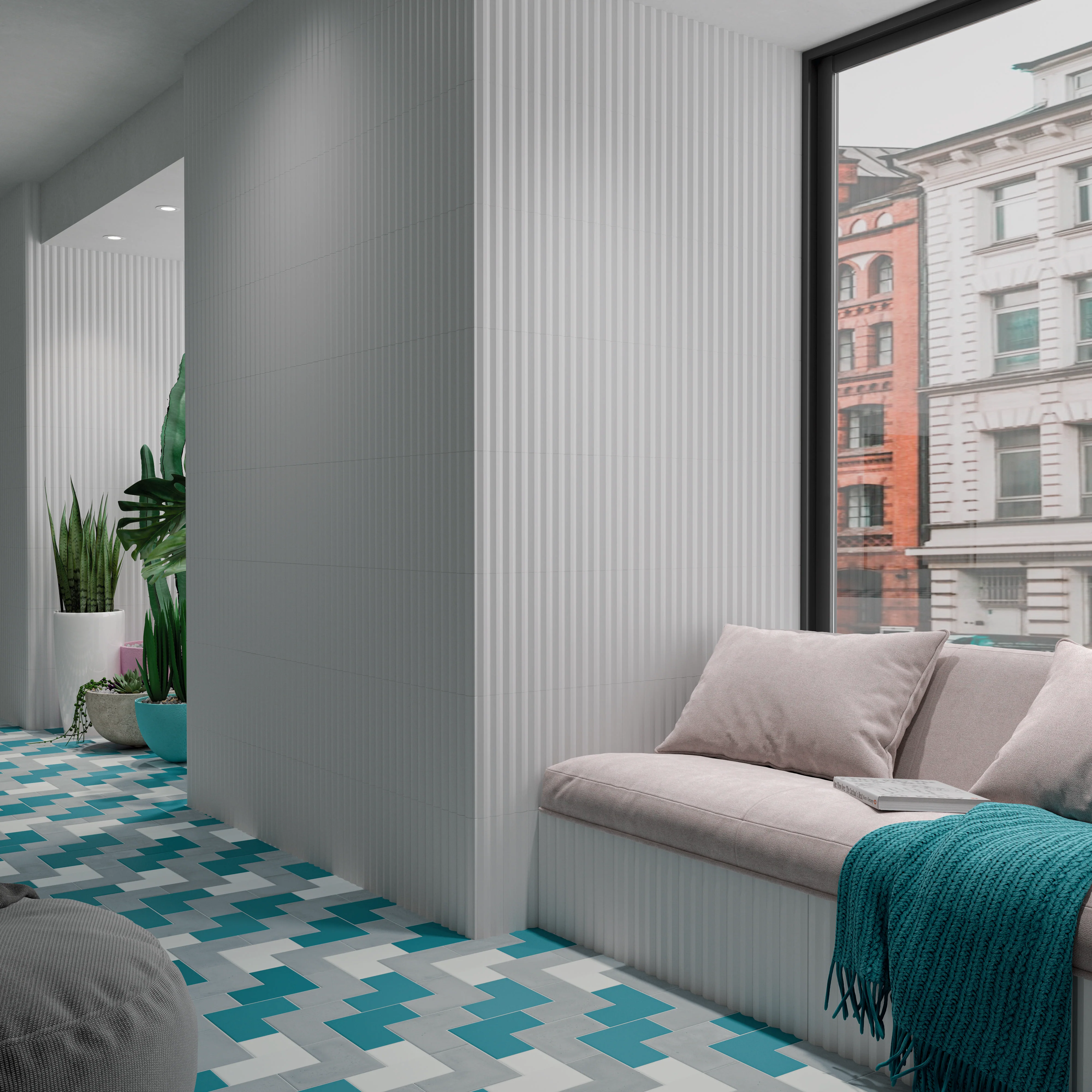 Stripes Matte 3X12 White - Image 2