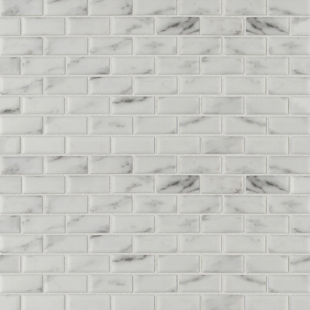 Studio Marble Impressions Rectangle Mosaic 12X12 Grey/White Honed