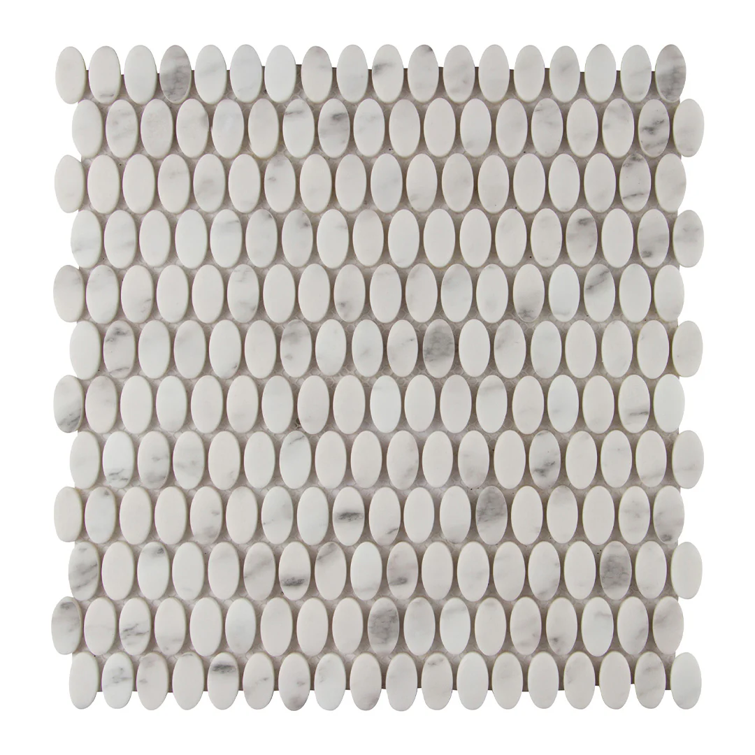 Studio Marble Impressions Eyelet Mosaic 12X12 Grey/White Honed - Image 3