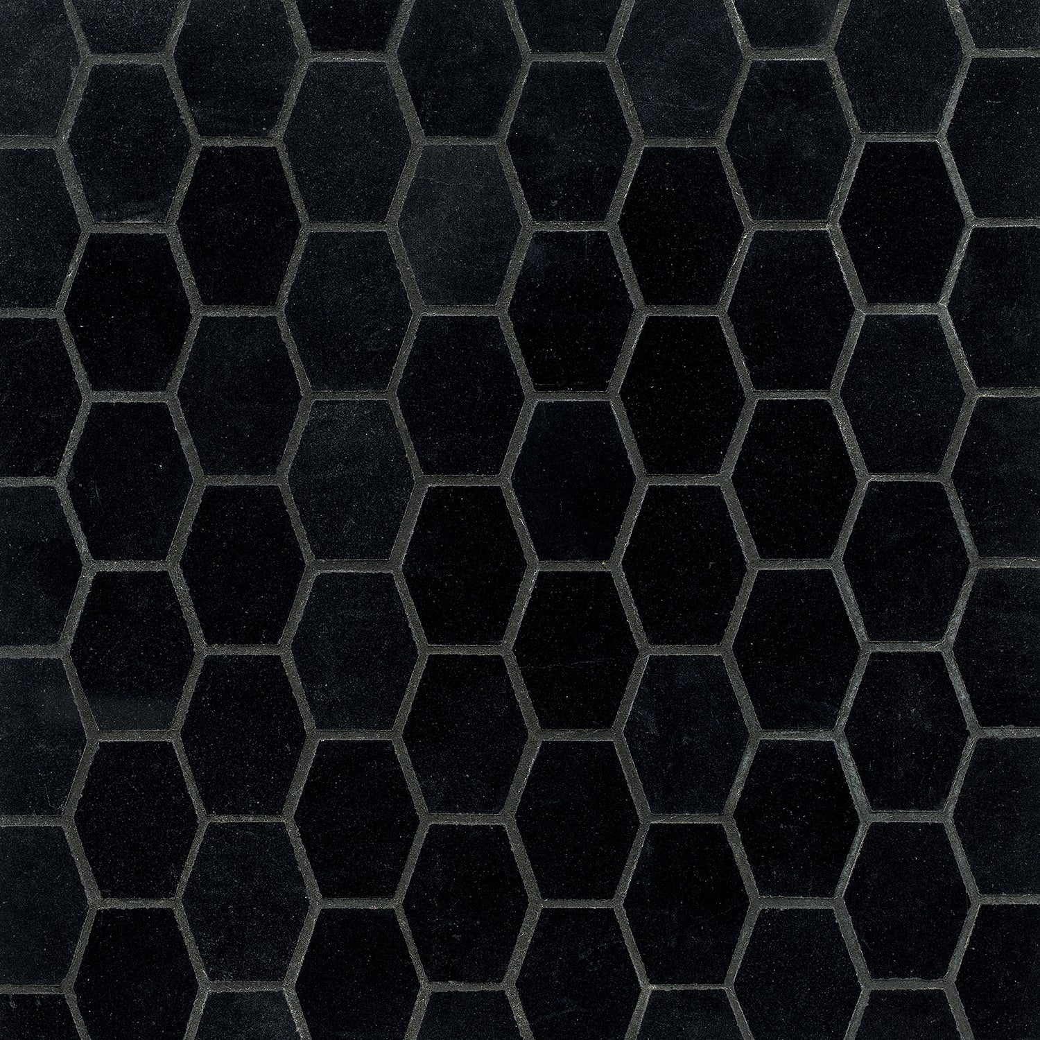 Studio Moderne Stone Hexagon Mosaic 11-9/16X10-9/16 Noir Polished