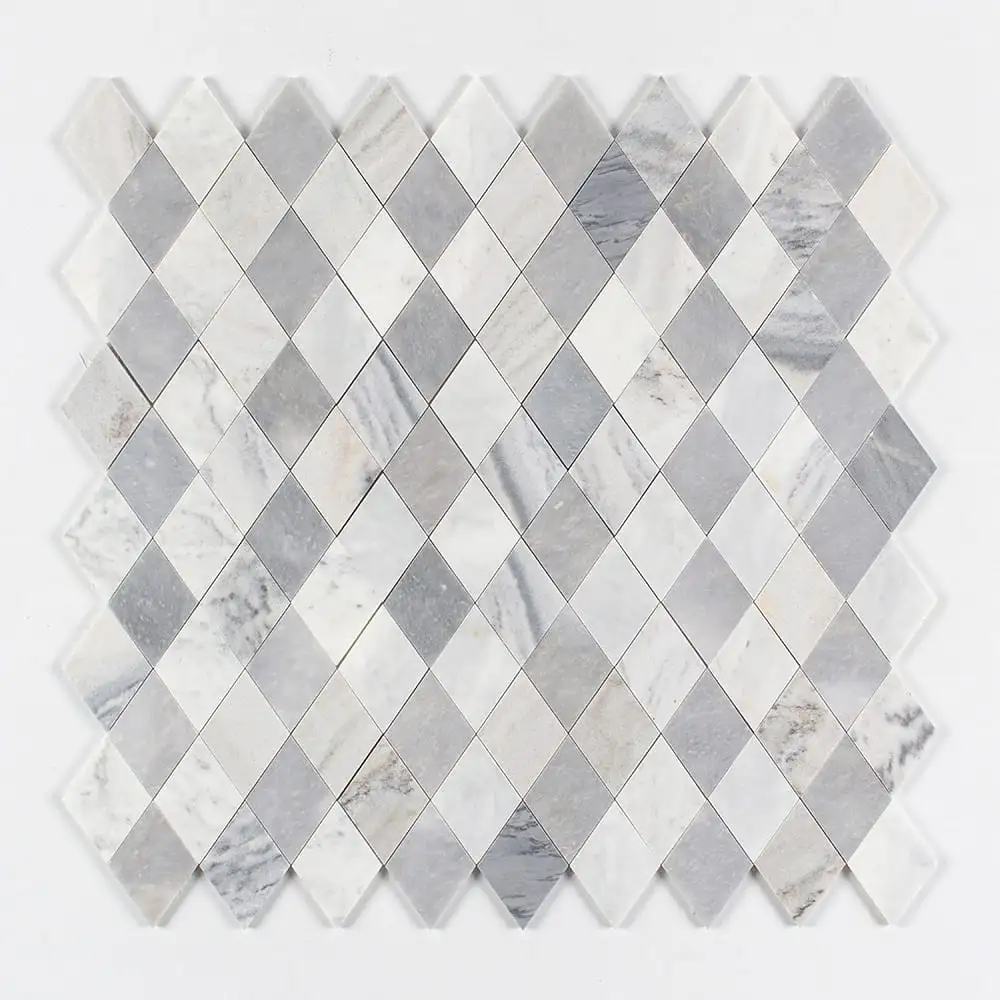 Talya Almas Mosaic  9-5/16X10.5 Afyon Grey Avenza Light Dolomite Glacier Multi Finish