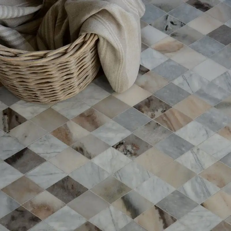 Talya Almas Mosaic  9-5/16X10.5 Afyon Grey Avenza Light Dolomite Glacier Multi Finish - Image 2