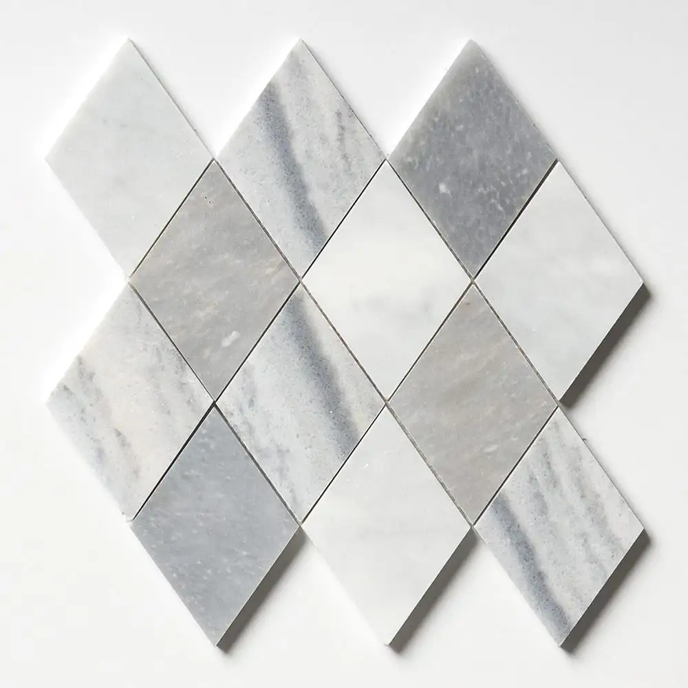 Talya Almas Mosaic  9-5/16X10.5 Afyon Grey Avenza Light Dolomite Glacier Multi Finish - Image 3