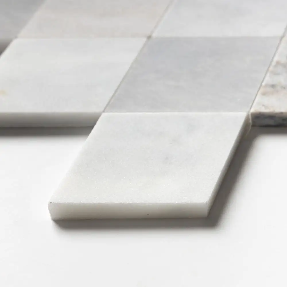 Talya Almas Mosaic  9-5/16X10.5 Afyon Grey Avenza Light Dolomite Glacier Multi Finish - Image 4