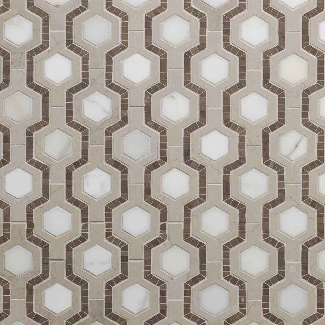 Tangent Mosaic 13X13-3/16 Ash Grey Honed