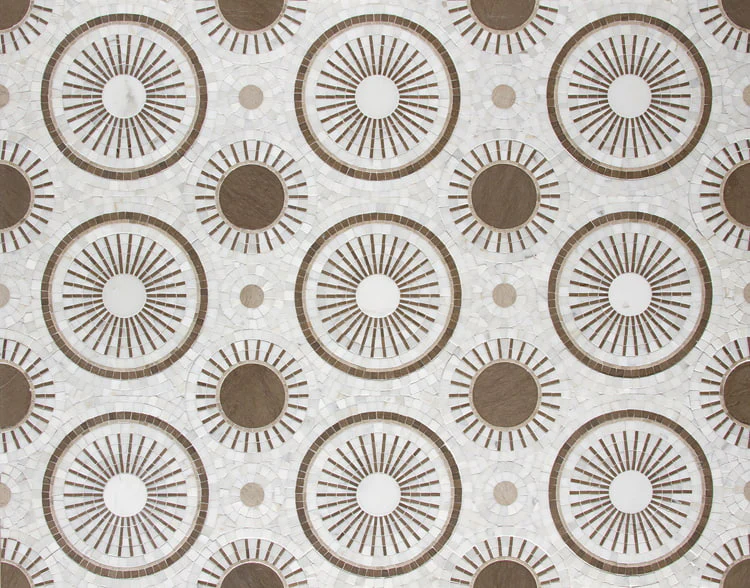 Tangent Mosaic 12-1/8X15-3/8 Calacatta Honed